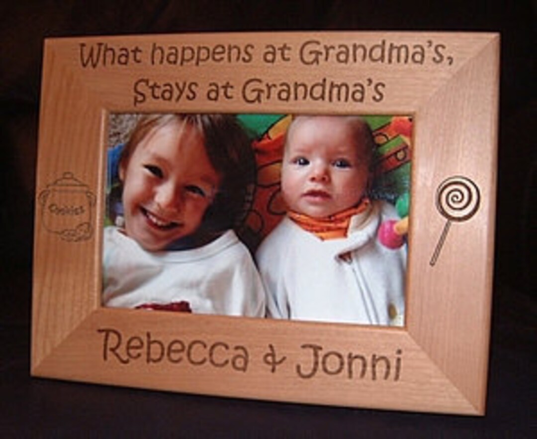 Engraved Grandmother Frame, Personalized Grandmother Frame