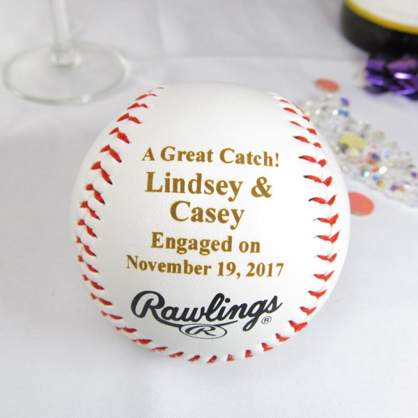 Personalized Engagement Gift for Couples, Wedding Bridal Shower Gift, Anniversary Gift, Engagement Present, Baseball Lovers, Keepsake