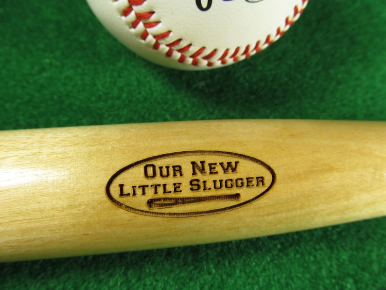 Personalized Engraved Baby Bat Birth Announcement Baseball Etsy