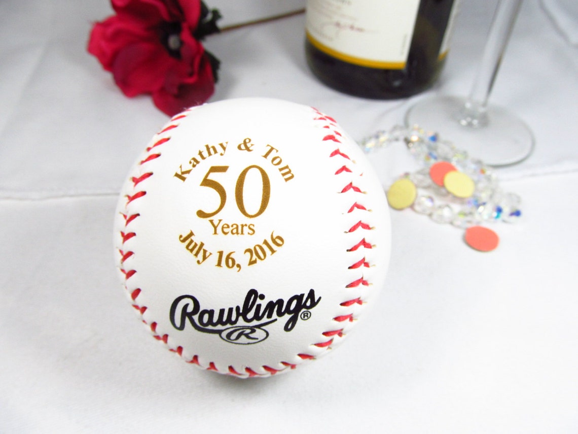 Anniversary Gift Baseball Personalized Wedding Anniversary Etsy