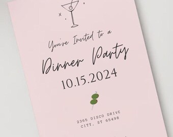 Simple Dinner Party Digital Invitation