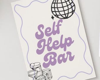 Instant Download | Dinner Party “Self-Help Bar” Sign
