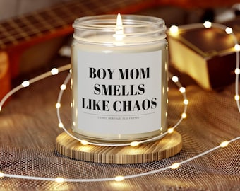 Boy Mom Chaos Candle, Funny Mom Life Scent