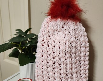 Pink/Red peek Beanie