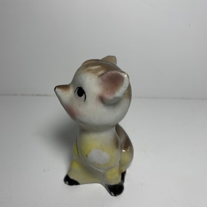 Vintage Sad Deer Fawn Figurine Cute Midcentury Forest Animal Ceramic/Porcelain Figure Decor image 2