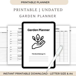 Gardening Planner Printable, Garden Planner, Plant Planner, Garden Journal, Garden Organizer, Plants Records, Gardening Logbook
