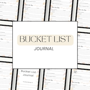 Bucket List Tracker Printable, Bucket List Template, Digital Bucket List Bundle, Kids Bucket List, Life Goals Planner, Instant Download PDF