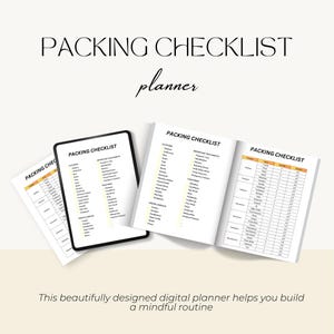 Printable Travel Packing Check List, Travel Checklist Printable, Travel Planner, Travel Organizer, Vacation Planner, Packing List for Women