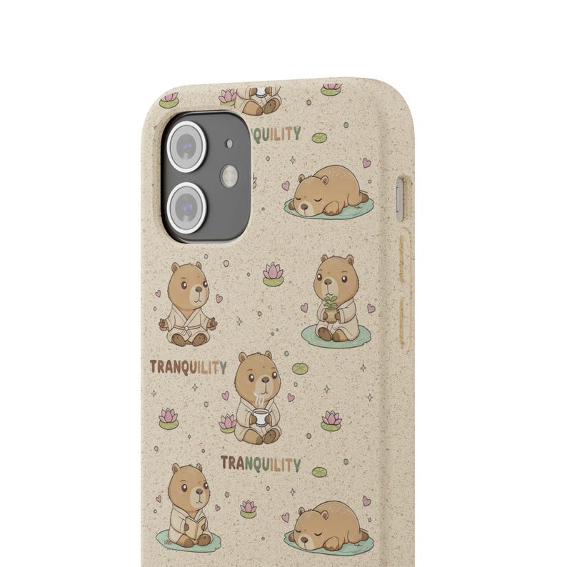 Capa de celular biodegradável Kawaii Capybara: Capa Magsafe ecológica ...