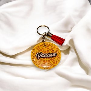Custom Glitter Acrylic Keychain, Personalised Gift for Mum, Handmade Acrylic Charm, Unique Mother&#39;s Day Gift for Her