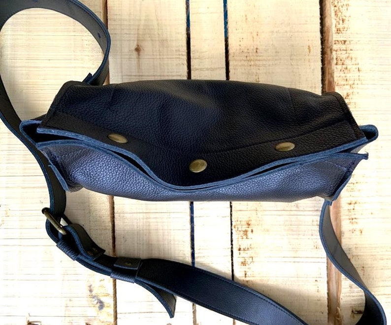 Black Leather Bag Crossbody Bags Tool Box Bag Etsy