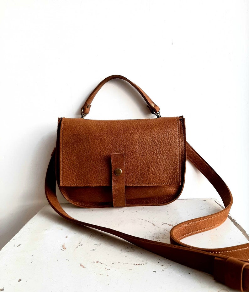 Small brown leather bag, Crossbody Bags image 2