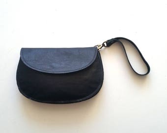 Black leather purse | woman wallet