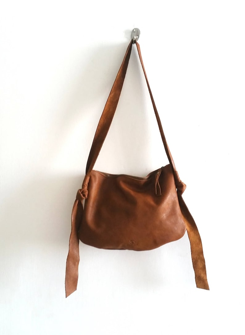 Brown leather bag cross bady bag | Etsy
