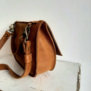 Small brown leather bag, Crossbody Bags image 4