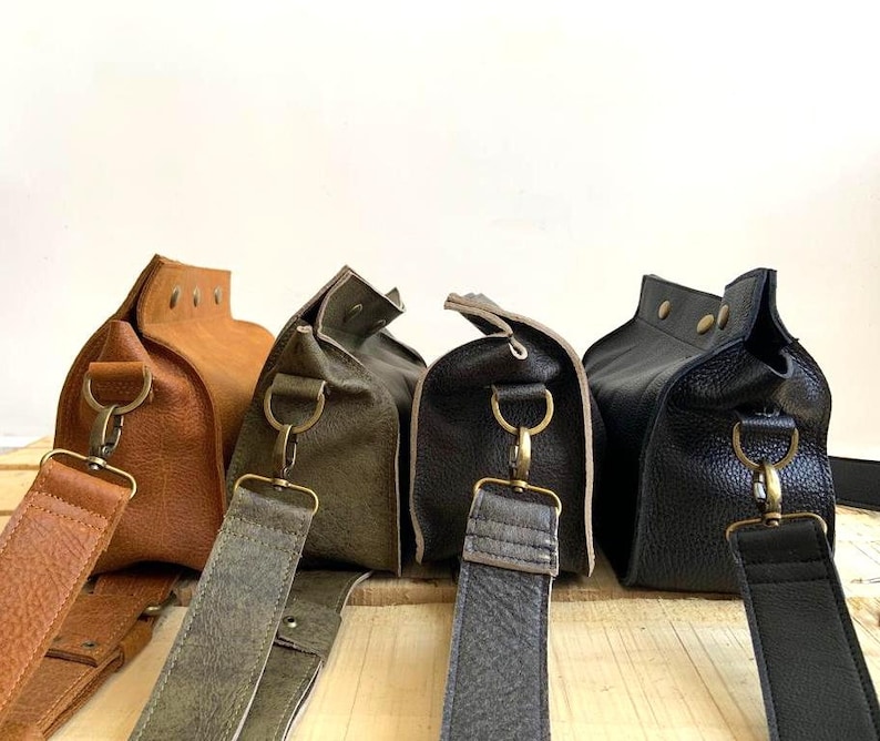 Brown Leather Bag Crossbody Bags Tool Box Bag Etsy