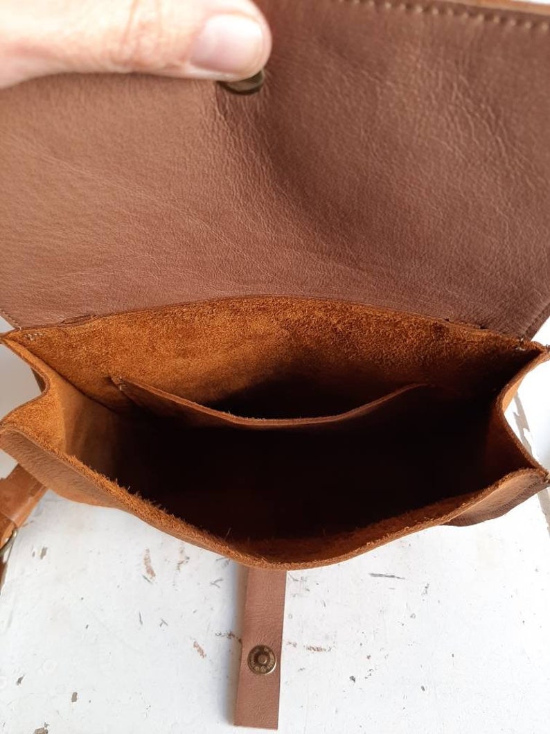 Small brown leather bag, Crossbody Bags image 6