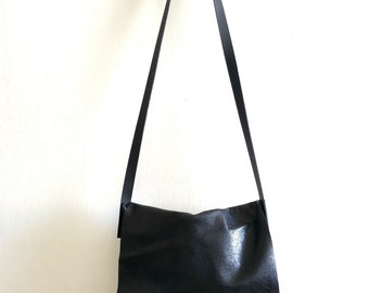 Messenger bag | crossbody leather bag | BLACK bag