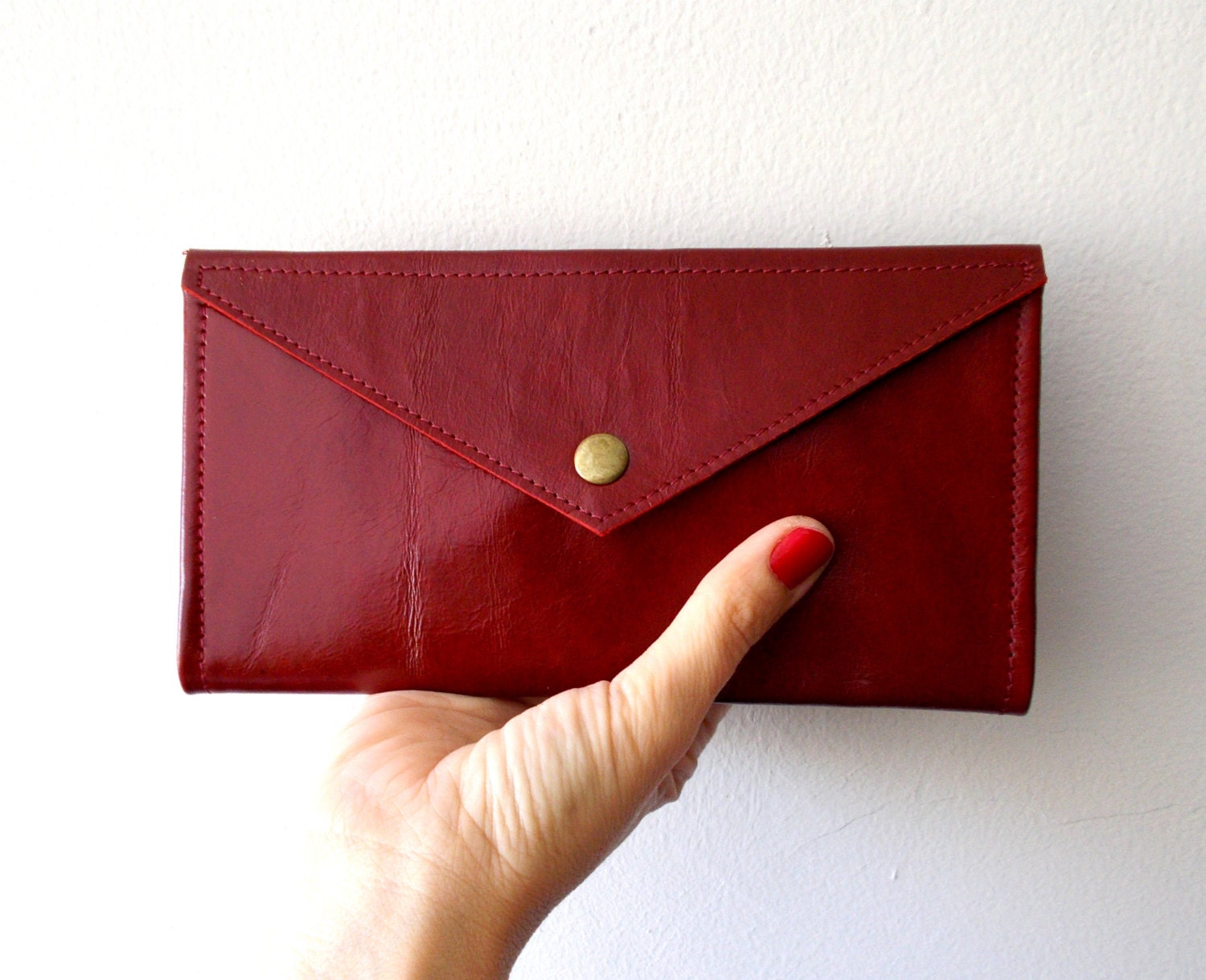 Red Envelope Wallet Leather Women Wallet Women Purse Etsy
