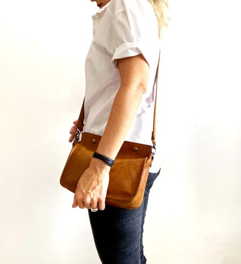 Brown leather bag Crossbody Bags tool box bag Etsy