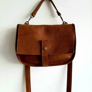 Small brown leather bag, Crossbody Bags image 3