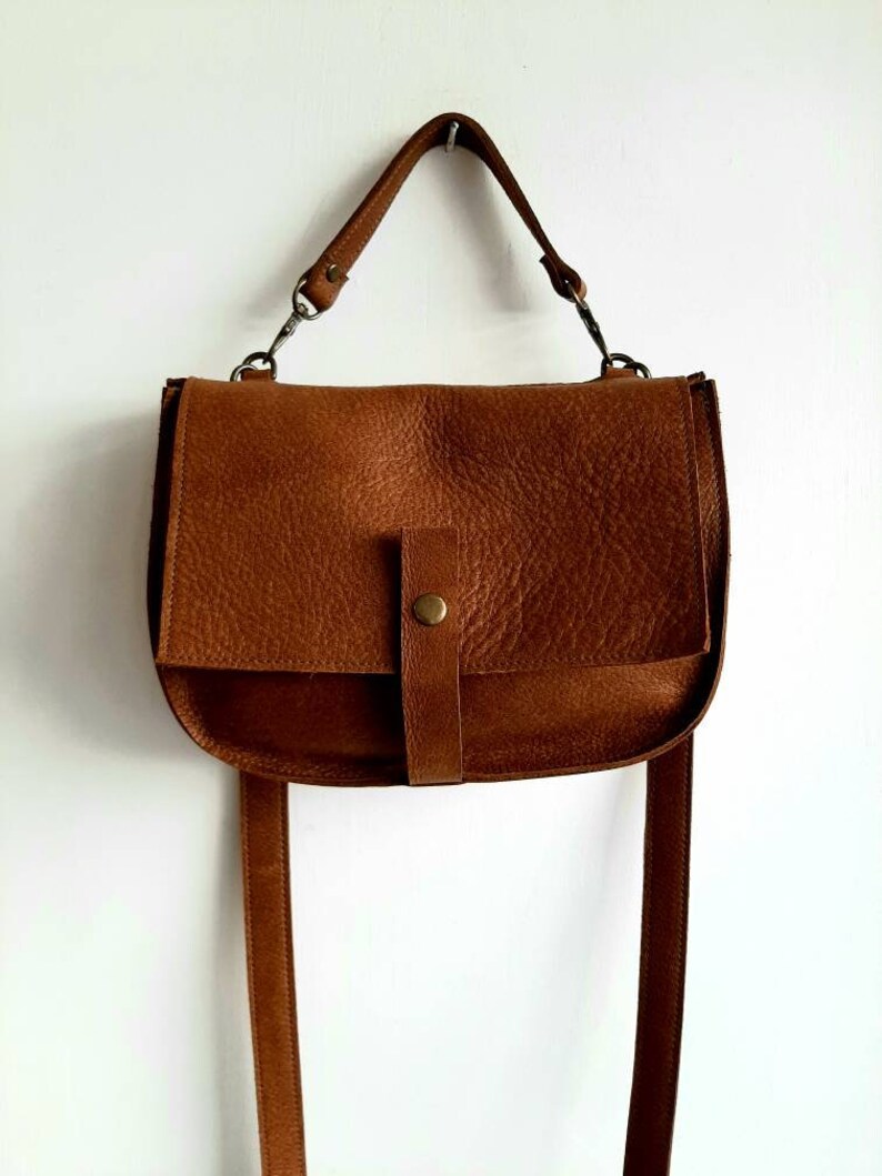 Small brown leather bag, Crossbody Bags image 3