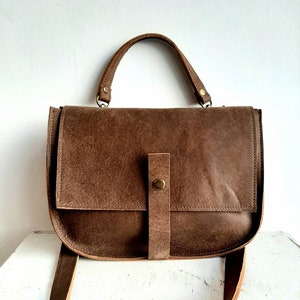 Small brown leather bag, Crossbody Bags