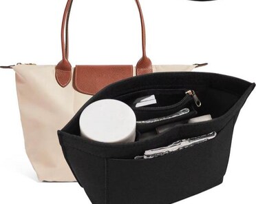 SDFAA 2 Pièces Organisateur de sac en feutre, Sac à Main Cosmétique en