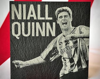Niall Quinn - Sunderland Slate Coaster | SAFC Fan Gift | Mix & Match | Build Your Own Set | Personalised Football Gift