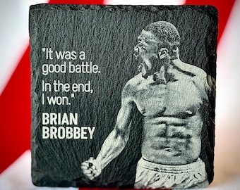 Brian Brobbey “In the end, I won.” Sunderland Slate Coaster | SAFC Fan Gift | Mix & Match | Build Your Own Set | Personalised Football Gift