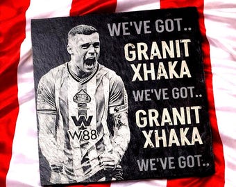 We've got Granit Xhaka - Sunderland Slate Coaster | SAFC Fan Gift | Mix & Match | Build Your Own Set | Personalised Football Gift