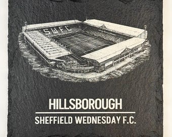 Hillsborough Stadium – Engraved Slate Coaster | Sheffield Wednesday F.C. Football Heritage Collection