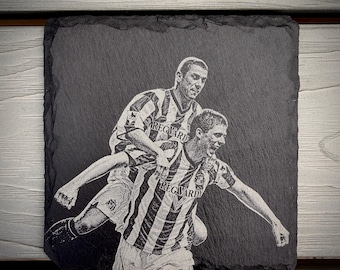 Quinn & Phillips - Sunderland Slate Coaster | SAFC Fan Gift | Mix and Match | Build Your Own Set | Personalised Football Gift