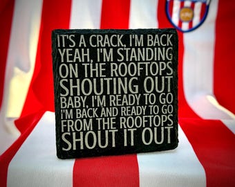 Shout It Out - Sunderland Slate Coaster | SAFC Fan Gift | Mix & Match | Build Your Own Set | Personalised Football Gift
