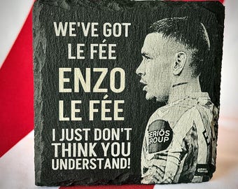 Enzo Le Fée - Sunderland Slate Coaster | SAFC Fan Gift | Mix & Match | Build Your Own Set | Personalised Football Gift