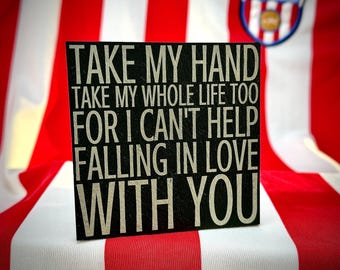 Take My Hand - Sunderland Slate Coaster | SAFC Fan Gift | Mix & Match | Build Your Own Set | Personalised Football Gift