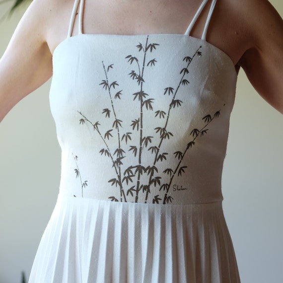 Vintage Signed SHAHEEN dress white