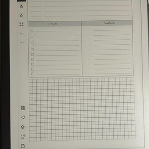 “Clean and professional digital daily notes template for developers, designed for reMarkable tablets. Includes to-do lists, time tracking, and free note sections. Perfect for productivity.”