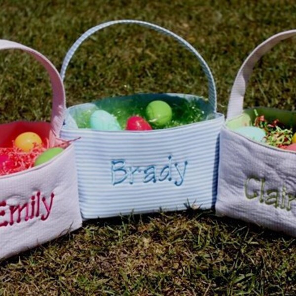 Personalized Fabric Easter Basket or Storage Bin...FREE Monogramming