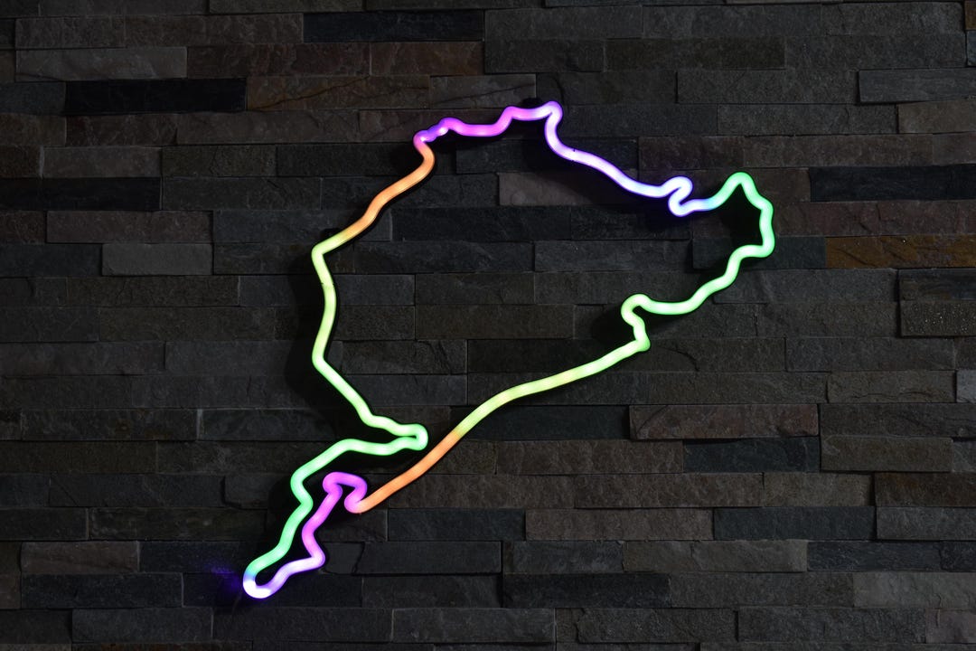 Nürburgring Neon Wall Sign - Flexible LED Light - Gift for Car Racing ...