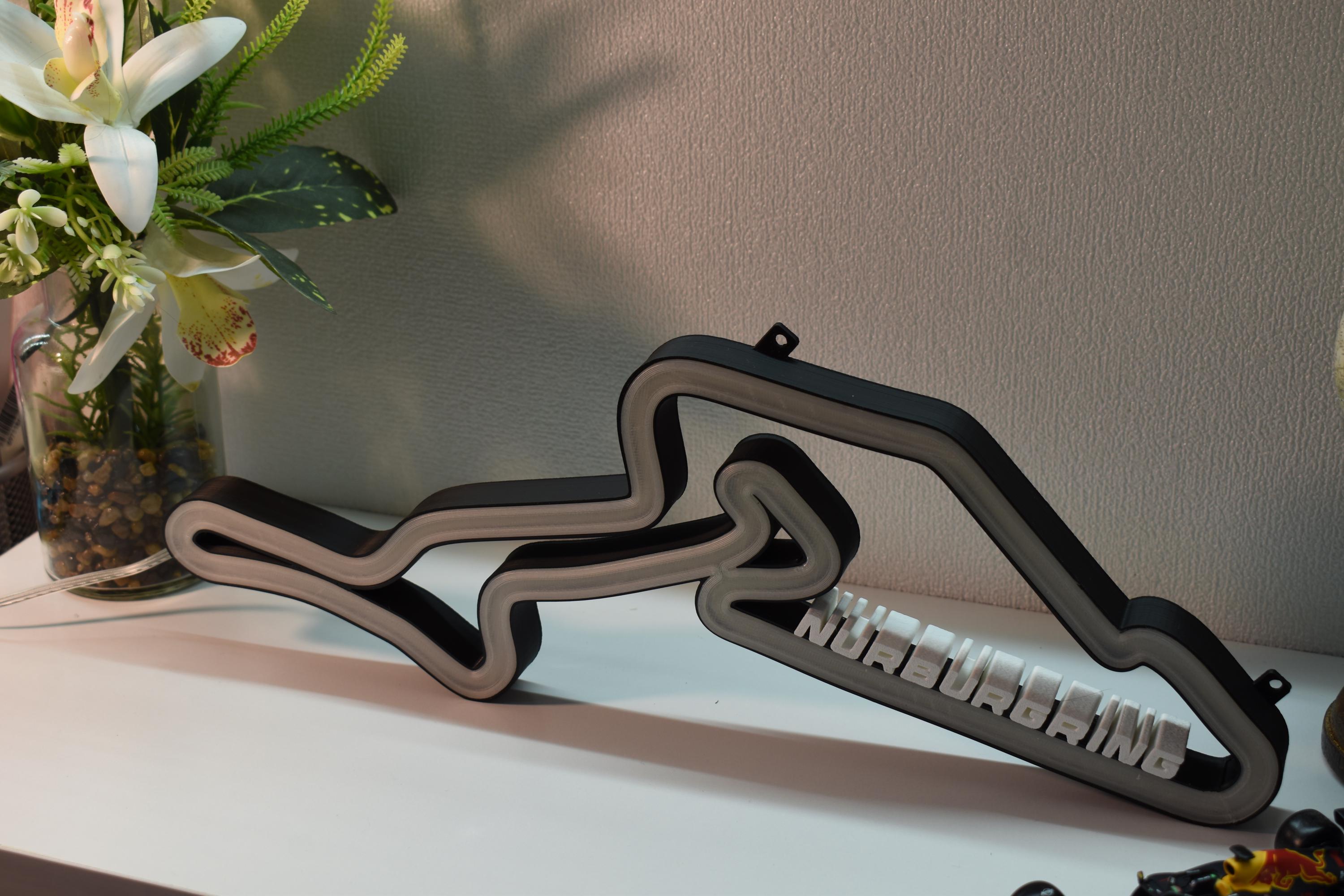 LED Nürburgring Circuit Sign – Racing Track Light – Unique Car Decor ...