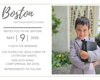 Plantilla editable de invitación de bautismo