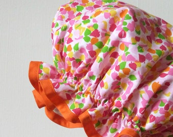 Sherbet Fall frilly shower cap bath bonnet - ready to ship