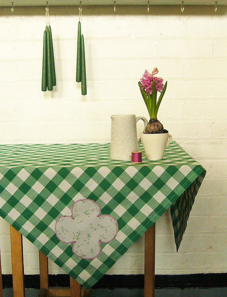 Dorothy Green Picnic Gingham Tablecloth Etsy