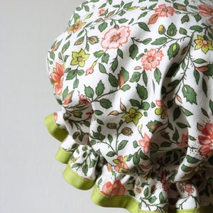 Dimity, frilly floral shower cap bath bonnet in vintage Saderson fabric ready to ship image 3