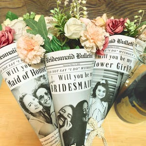 Pedido de casamento, Pedido de casamento exclusivo para madrinha, Você quer ser minha madrinha, Cartão de pedido de casamento para madrinha, Jornal de pedido de casamento para madrinha