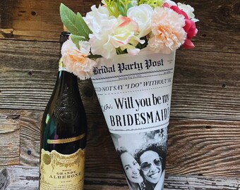 Bridal party proposal, Unique bridesmaid proposal, Will you be my bridesmaid, Bridesmaid proposal card, bridesmaid proposal newspaper