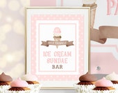 PRINTABLE Ice Cream Party Sign- Dots | Includes 8 x 10 and 11 x 14 | Edit in Corjl, Download, Print! Il_170x135