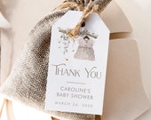 PRINTABLE Storybook Baby Shower Thank You Tags- Baby Girl | Fairytale Shower | Fully Editable Text | Edit Text in Corjl Design App Il_170x135