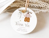 PRINTABLE Storybook Baby Shower 1 1/2" & 2 1/2" Favor Circles- Baby Boy | Use as Tags or Labels | Fairytale Shower | Edit Text in Corjl Il_170x135